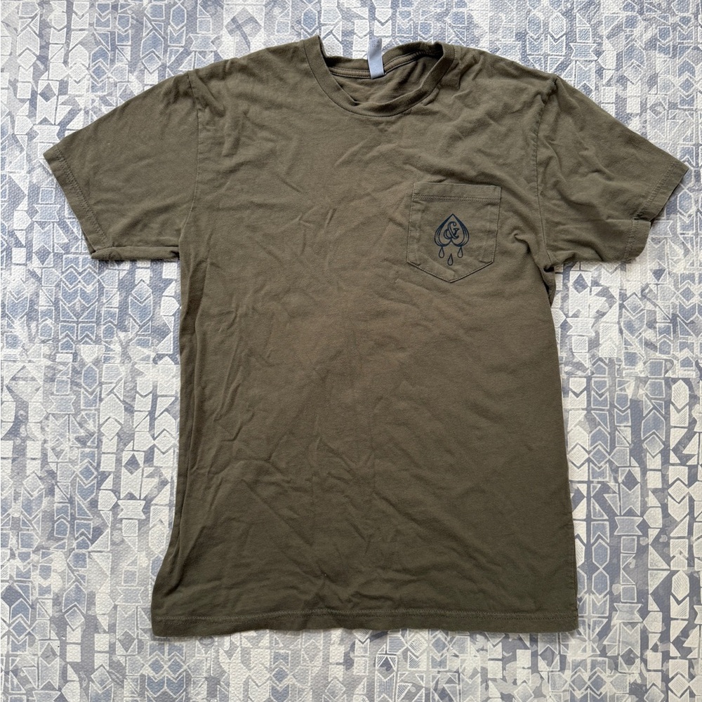 Brew & Brew Olive Green Short Sleeve Graphic Tee